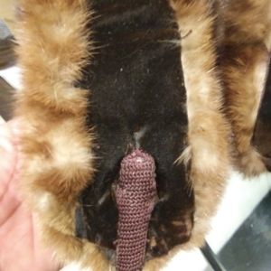 Sable fur collar